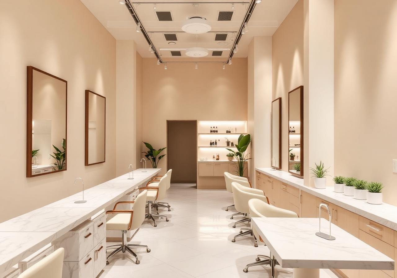 Interior del estudio Perfect Nails en San Vicente, Córdoba